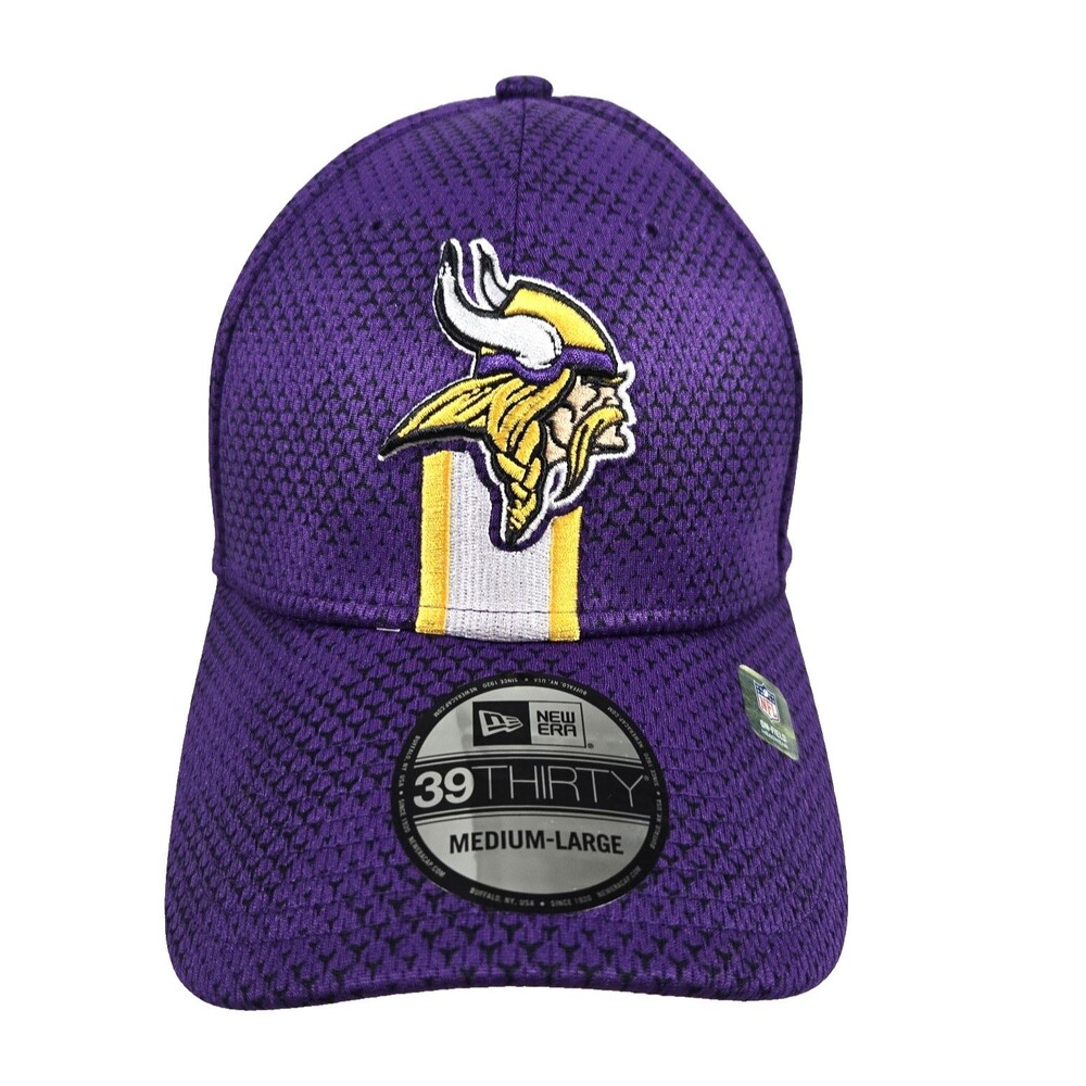 Minnesota Vikings New Era On Field 39THIRTY Team Flex Fit Hat M/LG - NWT NEW